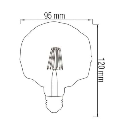 Світлодіодна лампа Filament RUSTIC CRYSTAL-4 4W E27
