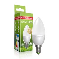 Світлодіодна лампа EUROELECTRIC LED CL 6W E14 4000K 220V