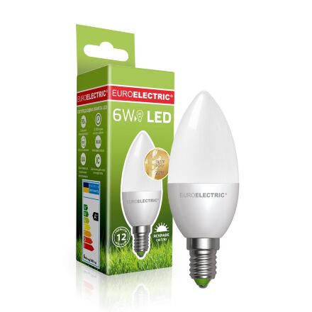 Світлодіодна лампа EUROELECTRIC LED CL 6W E14 4000K 220V
