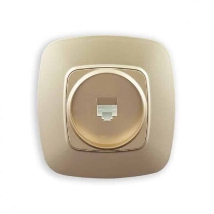 Розетка телефонна золото ELA