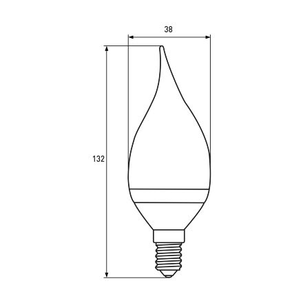 Світлодіодна лампа EUROELECTRIC LED CW 6W E14 4000K 220V