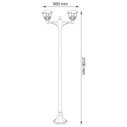 Світильник садово-парковий NAR-6 Е27