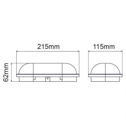 Світлодіодний світильник вологозахищений AYDOS-15 15W IP65 6400К білий