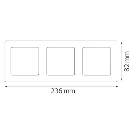 Рамка 3-на біла TINA