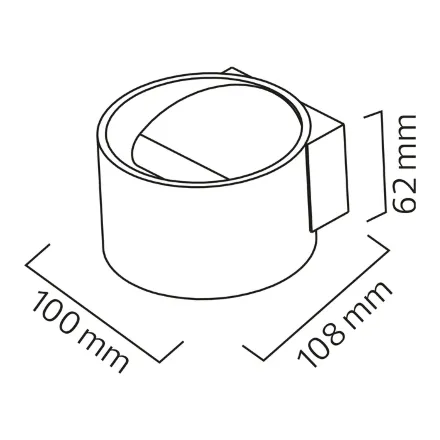 Світлодіодний світильник настінний SİSAM білий