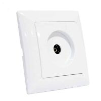 Розетка ТВ біла TINA