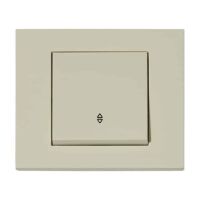 Вимикач прохідний 1-клавішний кремовий GRANO