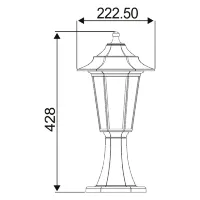 Світильник садово-парковий BEGONYA-1 Е27 чорний