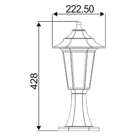 Світильник садово-парковий BEGONYA-1 Е27 чорний