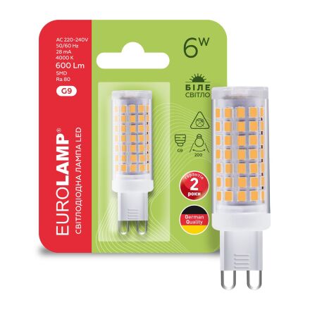 Світлодіодна лампа EUROLAMP LED G9 6W 600Lm 4000K
