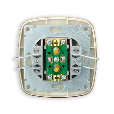 Розетка ТВ чорний-золото ELA