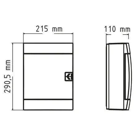 Щиток зовнішній 16 авт. чорний