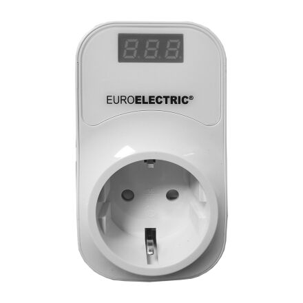 Реле контролю напруги в розетку Euroelectric 16А 3.5 кВт 150V-210V 230V-280V