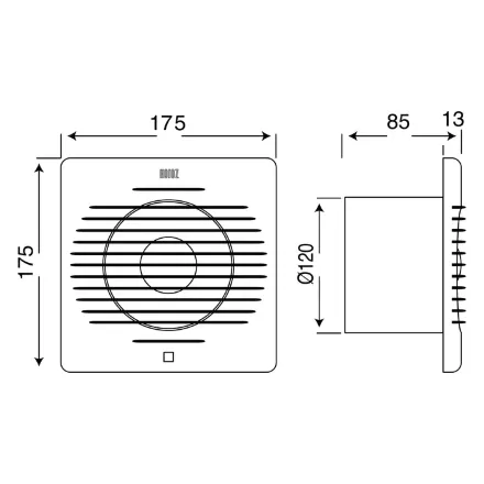 Вентилятор 15W (12 см)