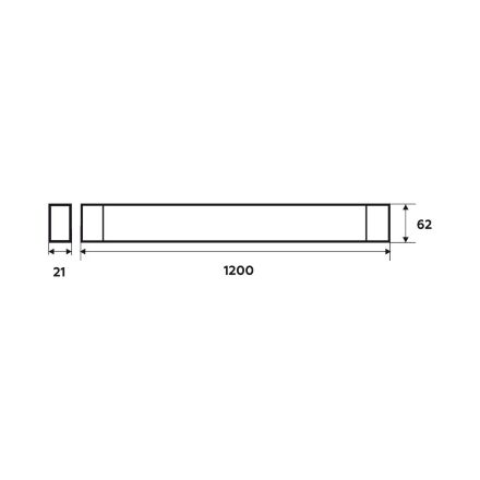 Світильник лінійний EUROLAMP LED 54W 4350Lm 6500K (1.2m)