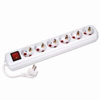 Подовжувач 6 гнізда 3 М з заземленням і вимикачем