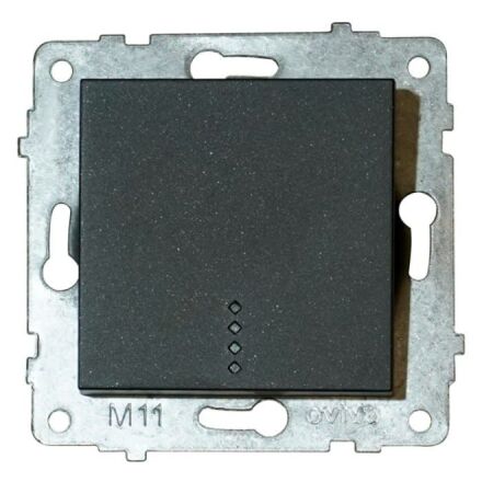 Механізм вимикача 1-клв. з підсвіткою GRANO чорний