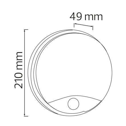 Світлодіодний світильник настінний VESPER-15 з сутінковим датчиком і датчиком руху