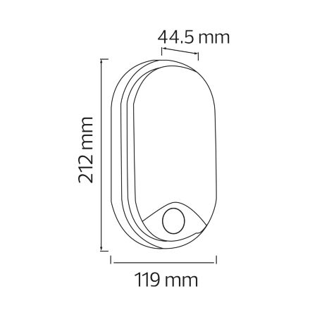 Світлодіодний світильник настінний HECTOR-10 з сутінковим датчиком і датчиком руху