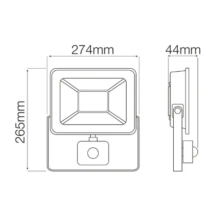 Прожектор світлодіодний з датчиком PARS/S-100 100W 6400K