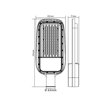 Світлодіодний світильник вуличний TEXAS-150 6400K