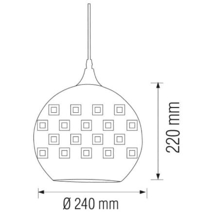 Світильник підвісний SPECTRUM Е27 3D-ефект круглий хром