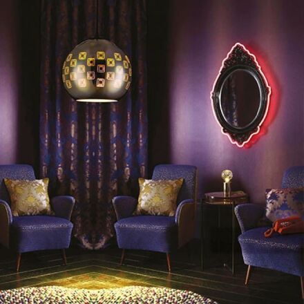 Світильник підвісний SPECTRUM Е27 3D-ефект круглий хром