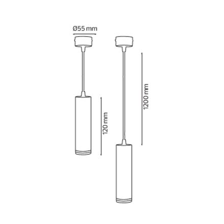 Світильник підвісний VERTEX GU10 чорний