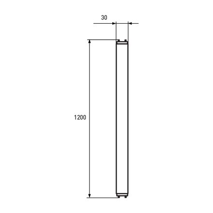 Лінійна світлодіодна лампа EUROLAMP скло 18W G13 (T8) 4000K 220V