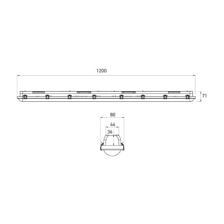 Світильник лінійний Falcon LED EUROLAMP 35W 5000K 4500Lm 1200mm