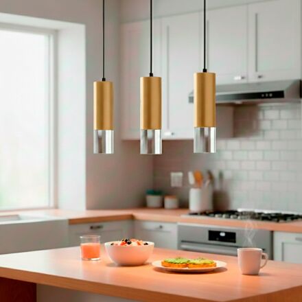 Світильник підвісний Eurolamp 1хGU10 золотистий