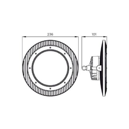 Індустріальний світильник LED UFO IP65 100W 15000Lm 5000K EUROLAMP