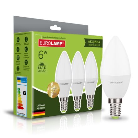 Світлодіодна лампа Eurolamp LED CL 6W 580 Lm E14 4000K