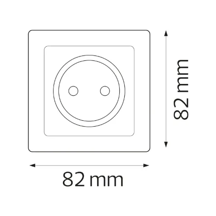 Розетка одинарна без заземлення біла TINA