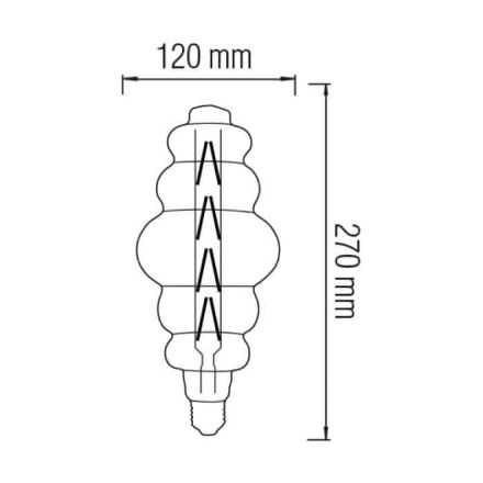 Cвітлодіодна лампа Filament ORIGAMI 8W Е27 Янтар
