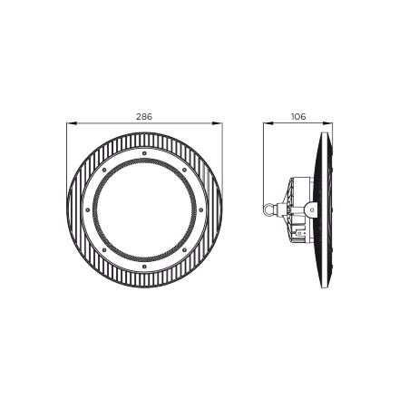 Індустріальний світильник LED UFO IP65 150W 22500Lm 5000K EUROLAMP