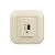 Розетка 1-USB LOFT кремова+крафтова