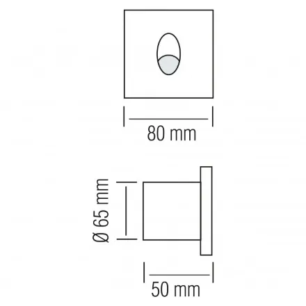 Світлодіодний світильник сходовий ZUMRUT 3W хром