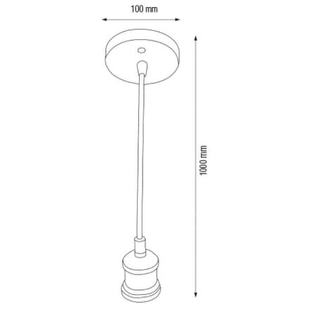 Світильник підвісний TESLA Е27 чорний перламутр