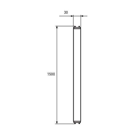Лінійна світлодіодна лампа EUROLAMP скло 24W G13 (T8) 6500K 220V