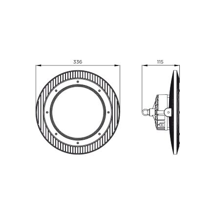 Індустріальний світильник LED UFO IP65 200W 30000Lm 5000K EUROLAMP