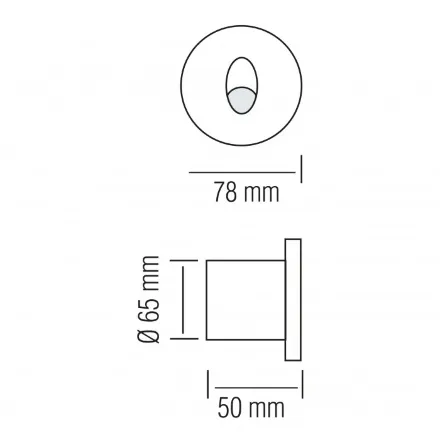 Світлодіодний світильник сходовий YAKUT 3W білий