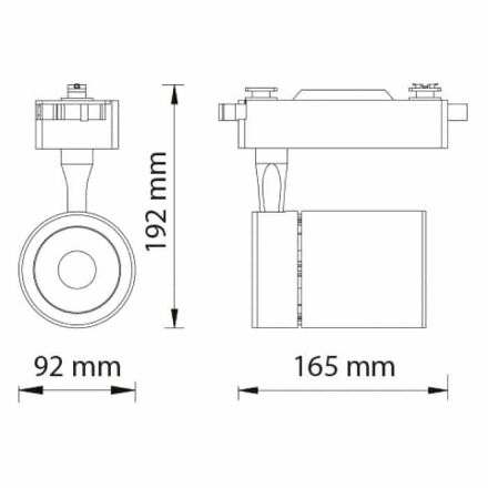 Світлодіодний світильник трековий DUBLIN 35W білий