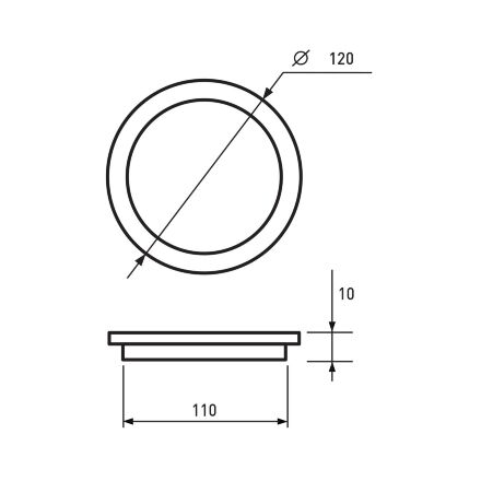 Світлодіодний світильник EUROLAMP круглий Downlight 6W 4000K