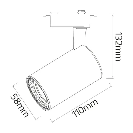 Світлодіодний світильник трековий LYON-10 10W чорний